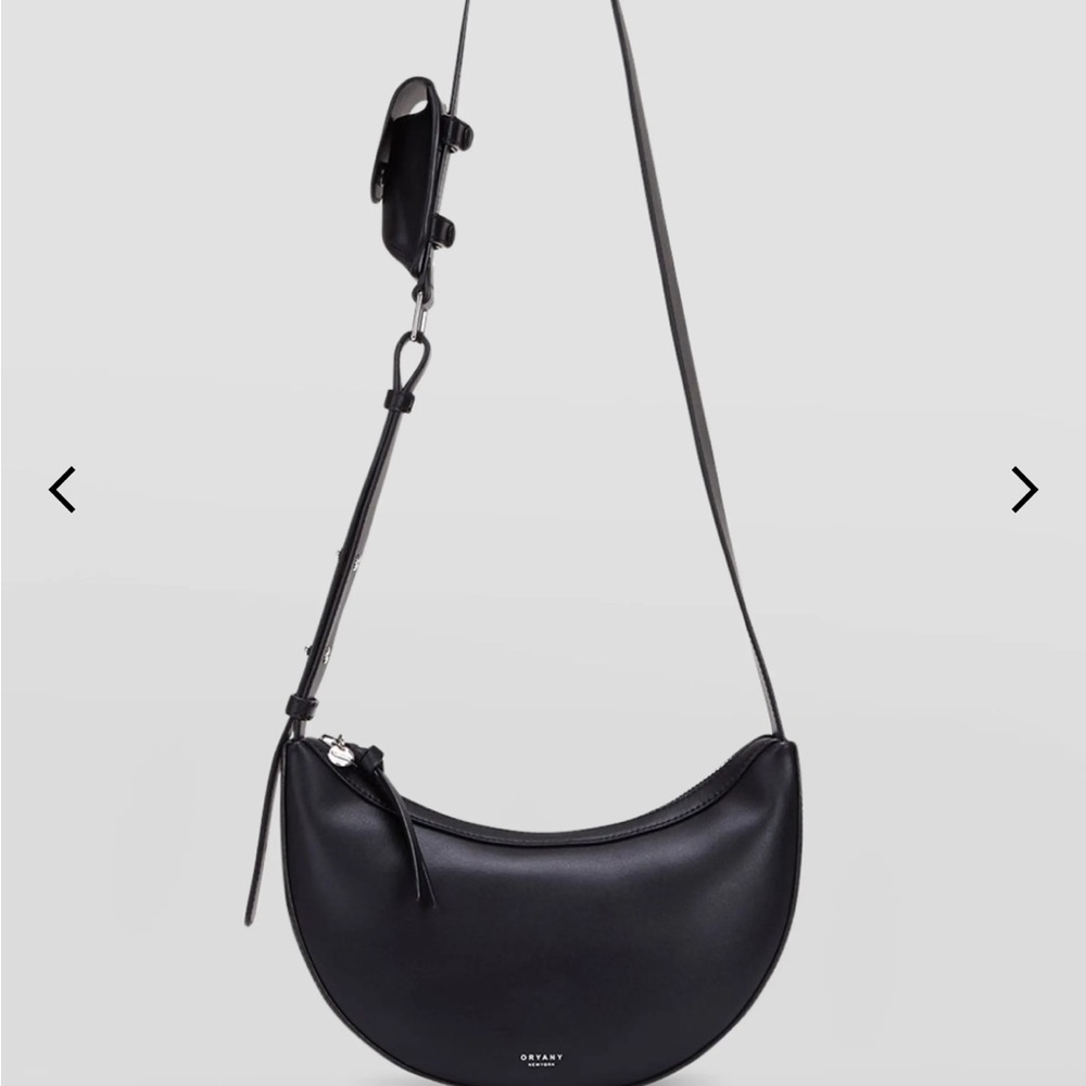 Black Crescent Crossbody Bag - Unbranded
